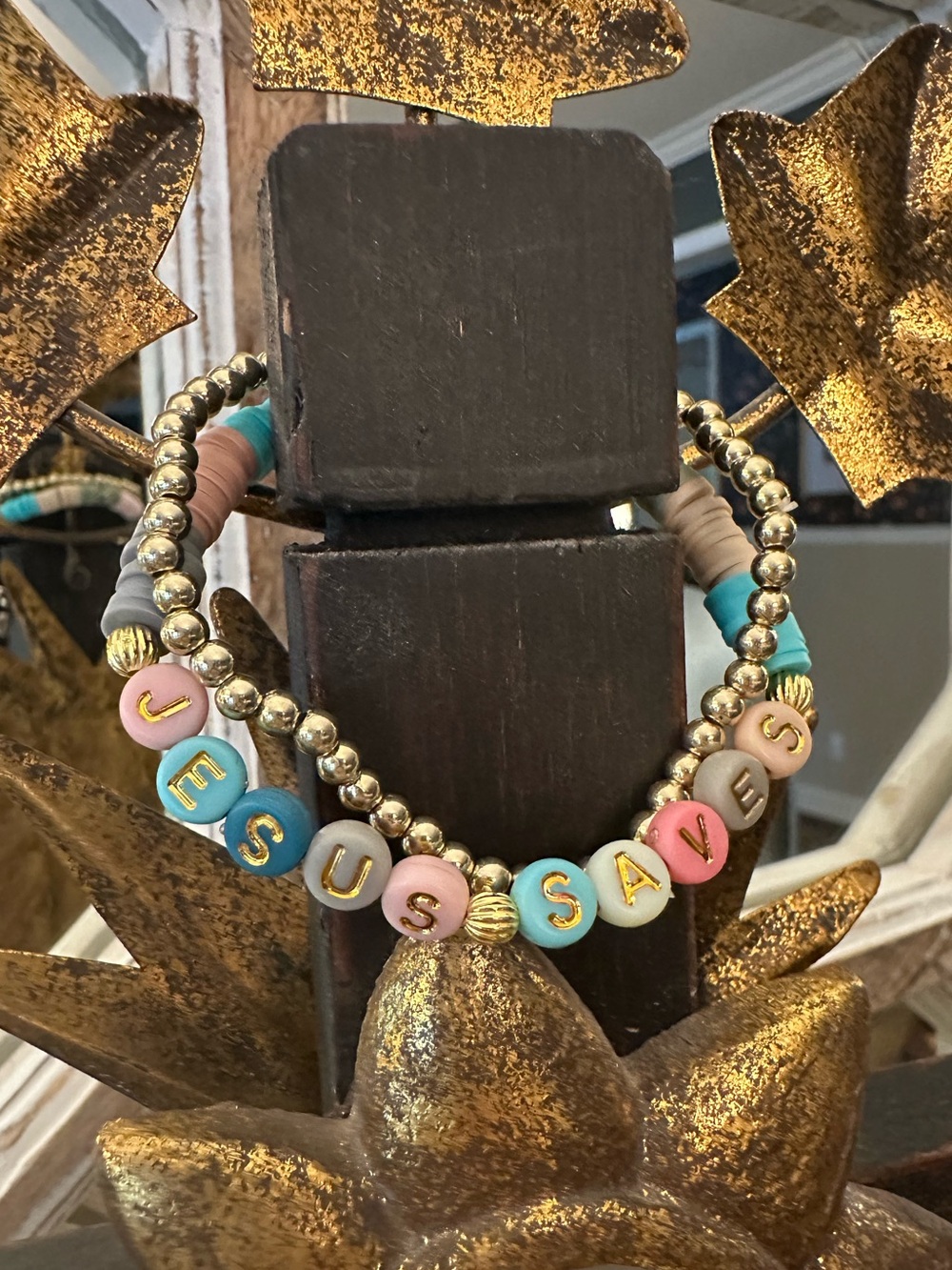 Beaded stack bracelets- set of 2